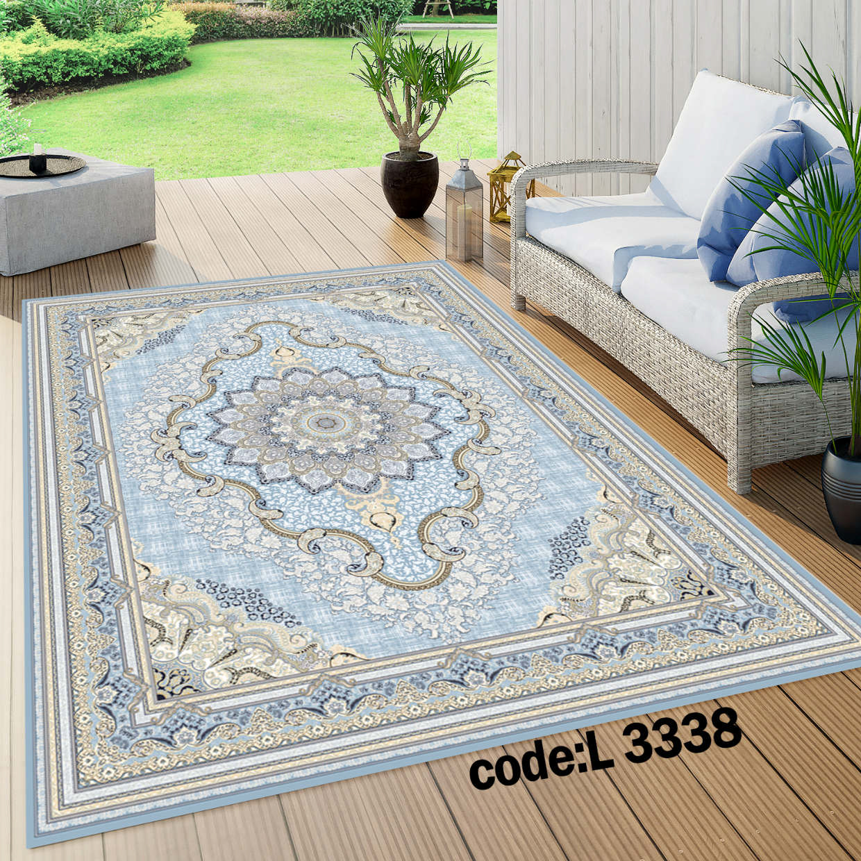 روفرشی کشدار (کاور فرش) و فرشینه و پادری کالای خواب متین کد L 3338