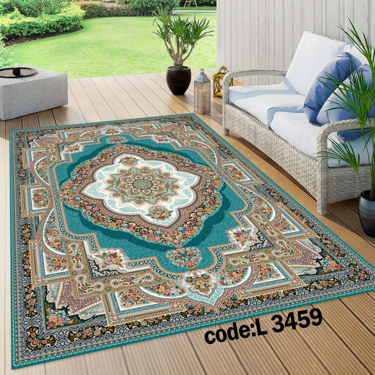 روفرشی کشدار (کاور فرش) و فرشینه و پادری کالای خواب متین کد L 3459