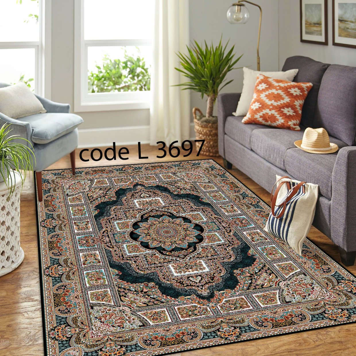 روفرشی کشدار (کاور فرش) و فرشینه و پادری کالای خواب متین کد L 3697