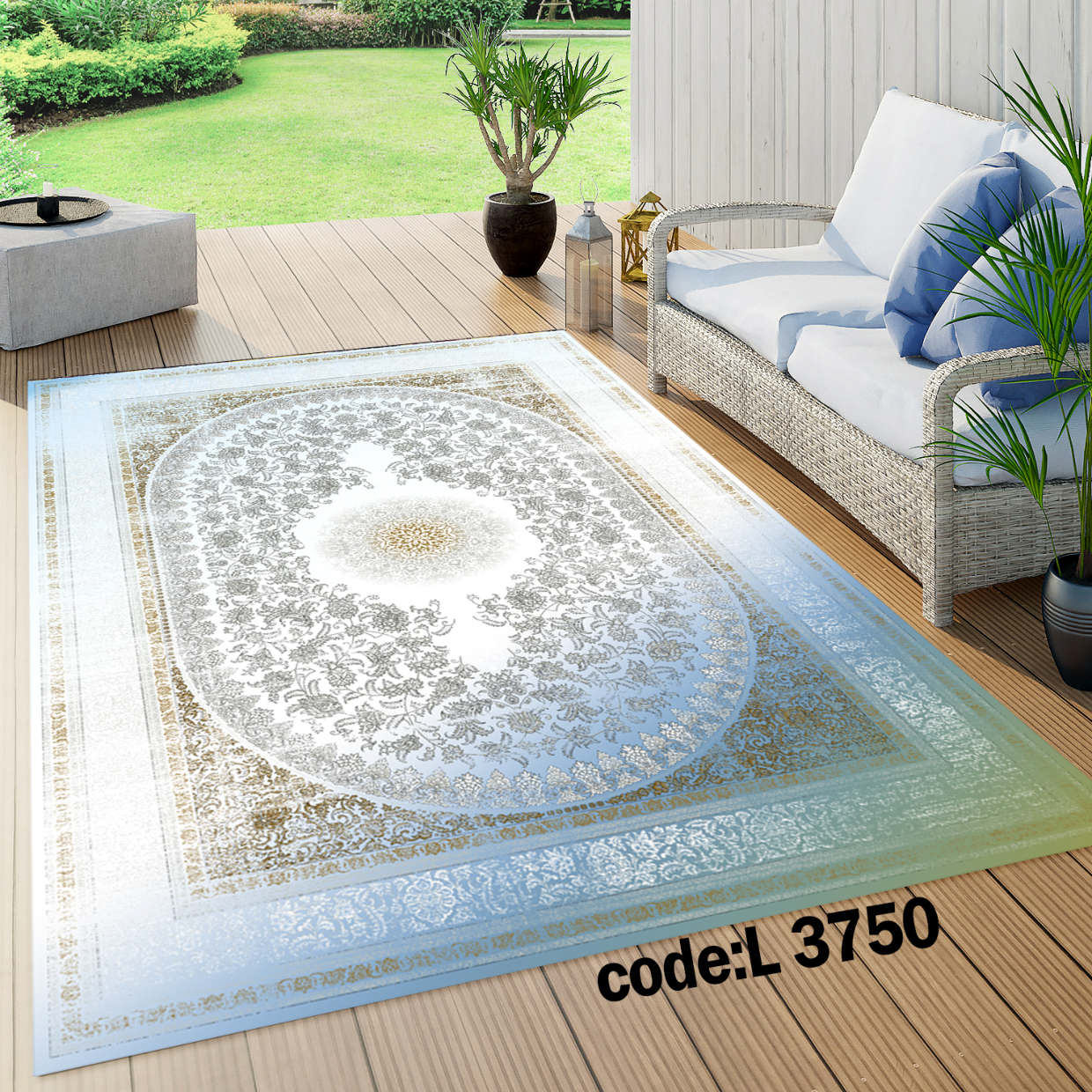 روفرشی کشدار (کاور فرش) و فرشینه و پادری کالای خواب متین کد L 3750