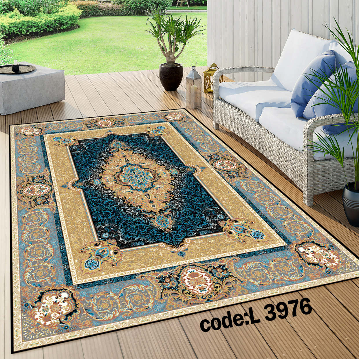 روفرشی کشدار (کاور فرش) و فرشینه و پادری کالای خواب متین کد L 3976