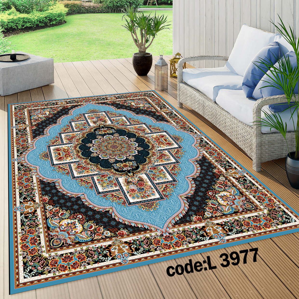 روفرشی کشدار (کاور فرش) و فرشینه و پادری کالای خواب متین کد L 3977