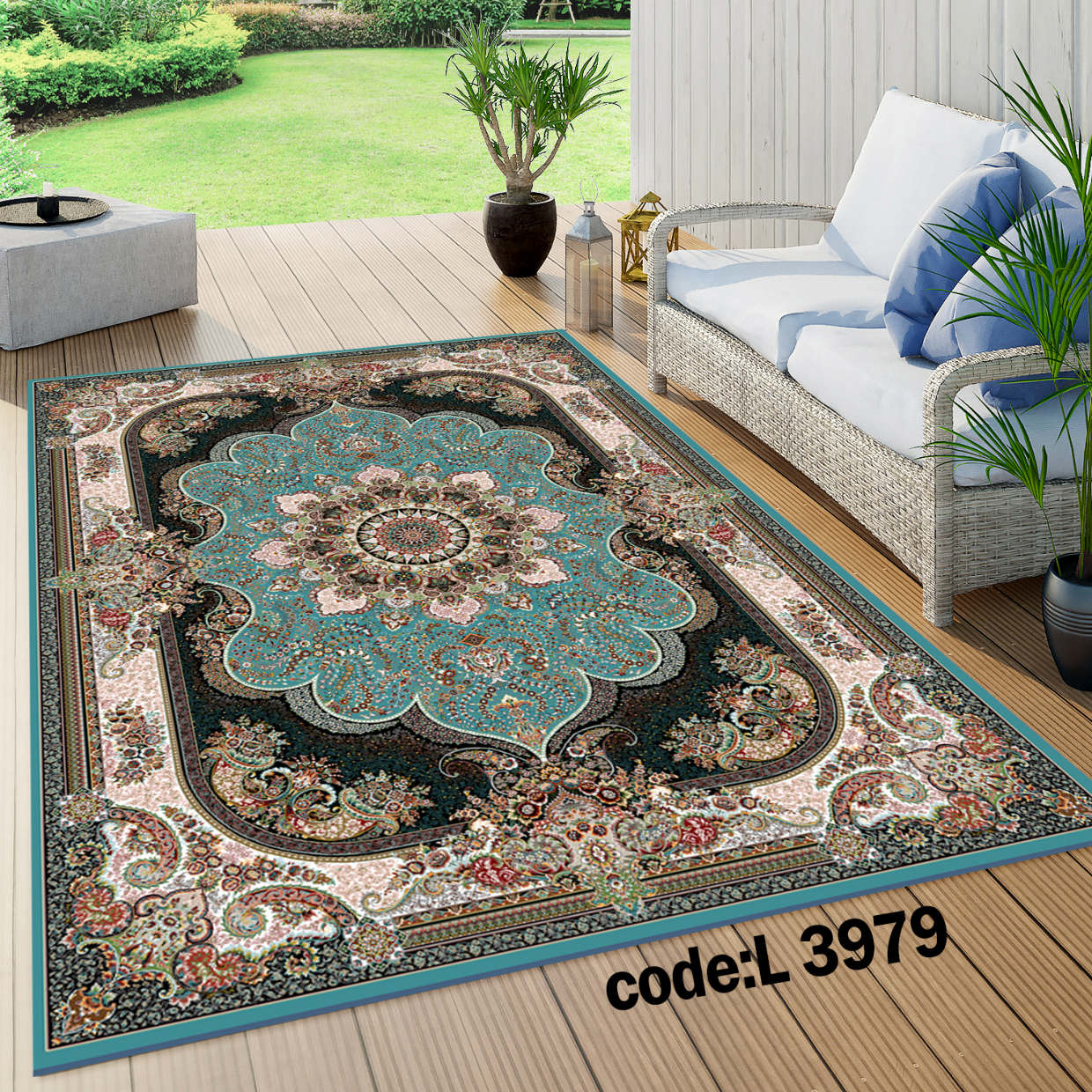 روفرشی کشدار (کاور فرش) و فرشینه و پادری کالای خواب متین کد L 3979