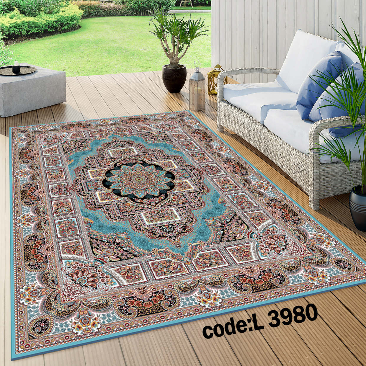 روفرشی کشدار (کاور فرش) و فرشینه و پادری کالای خواب متین کد L 3980