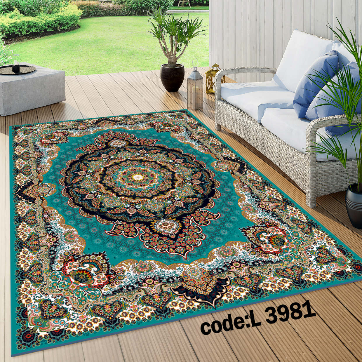 روفرشی کشدار (کاور فرش) و فرشینه و پادری کالای خواب متین کد L 3981