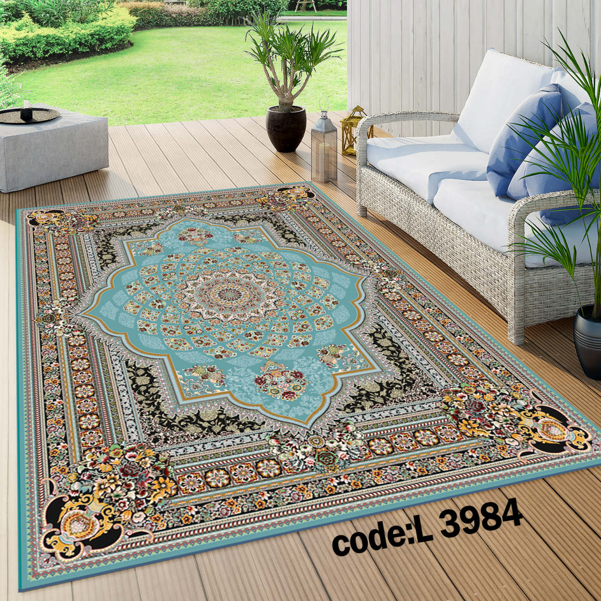 روفرشی کشدار (کاور فرش) و فرشینه و پادری کالای خواب متین کد L 3984