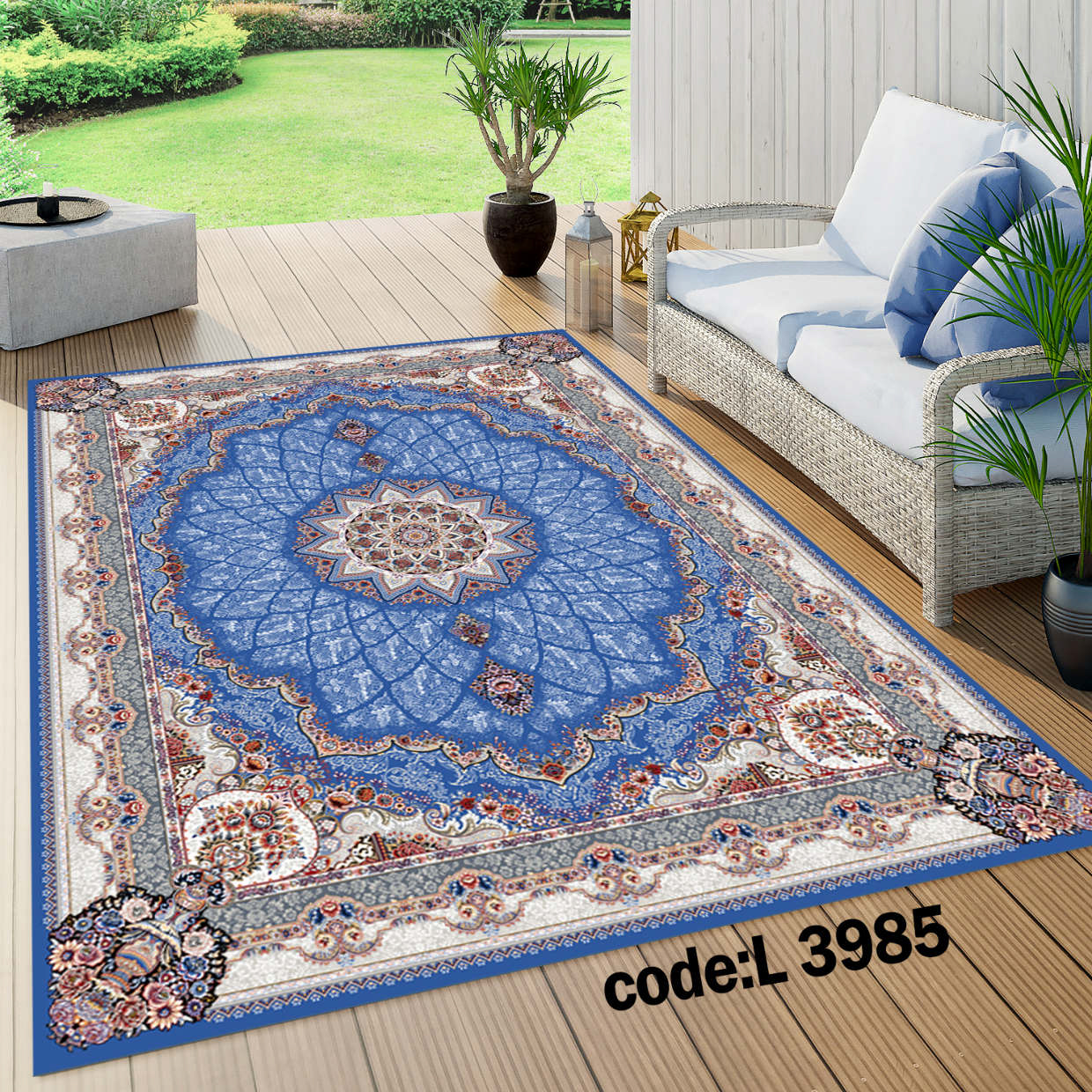 روفرشی کشدار (کاور فرش) و فرشینه و پادری کالای خواب متین کد L 3985