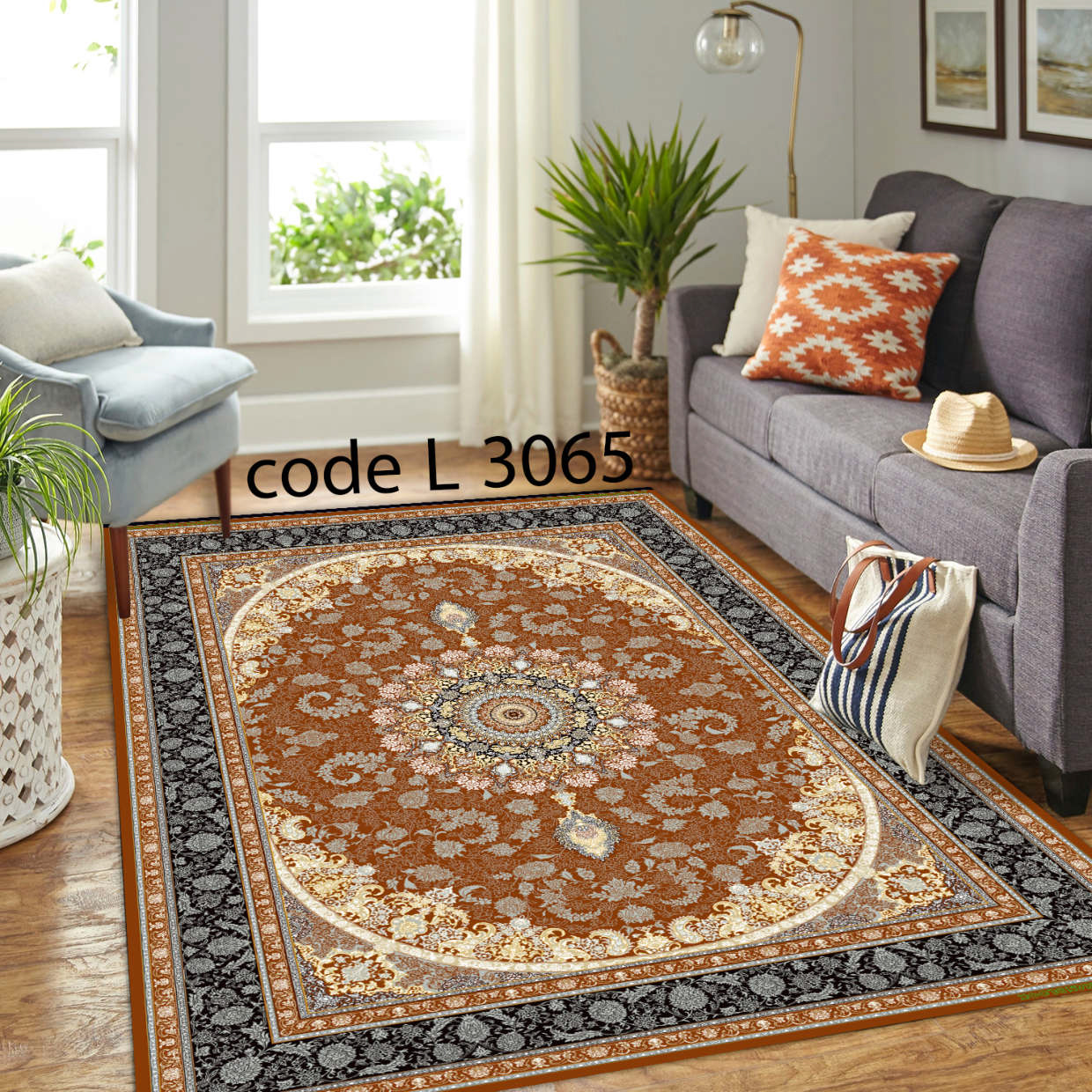 روفرشی کشدار (کاور فرش) و فرشینه و پادری کالای خواب متین کد L 3065