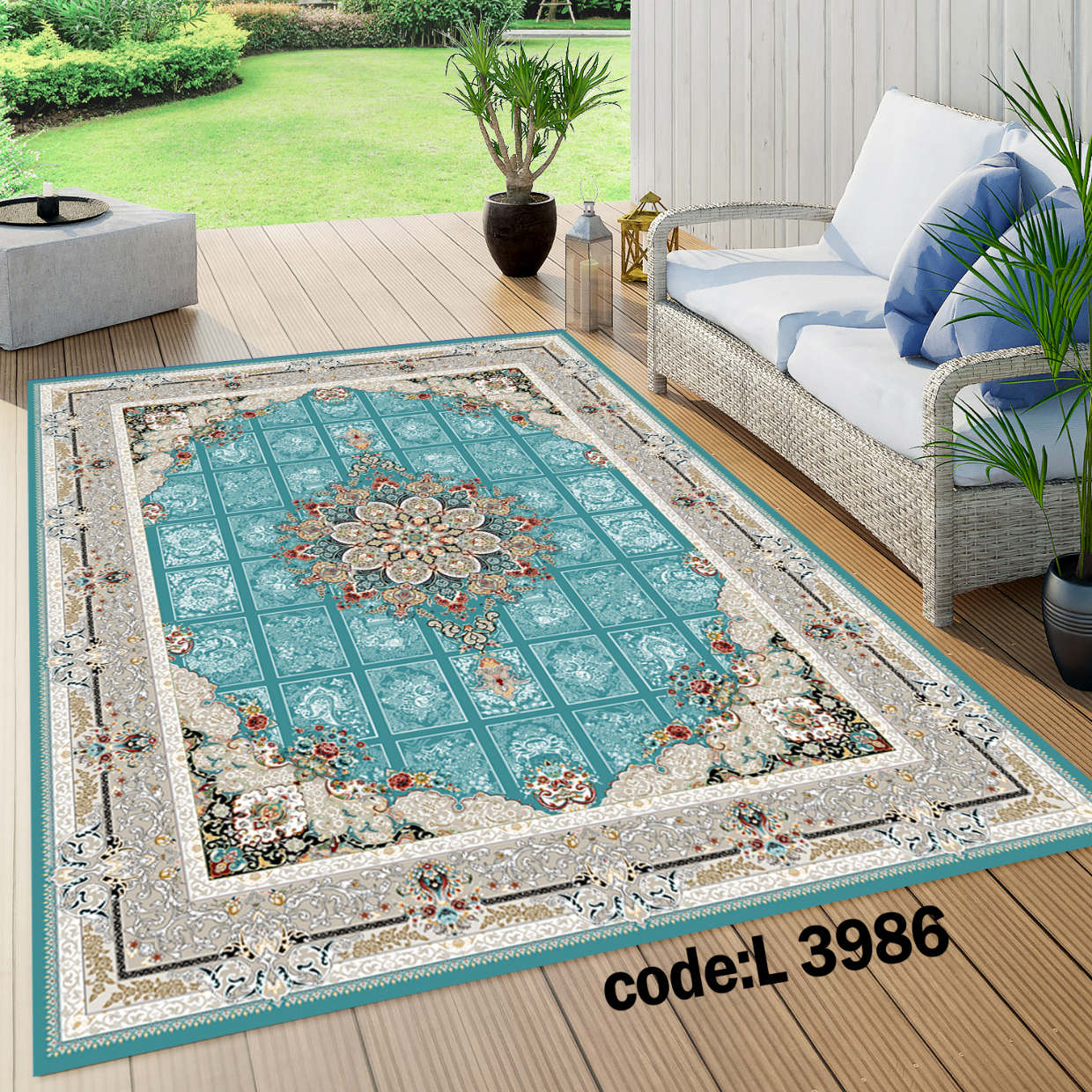 روفرشی کشدار (کاور فرش) و فرشینه و پادری کالای خواب متین کد L 3986