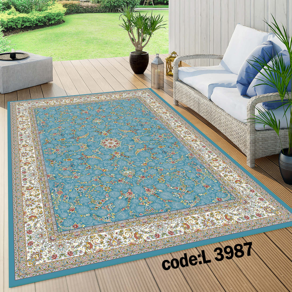 روفرشی کشدار (کاور فرش) و فرشینه و پادری کالای خواب متین کد L 3987