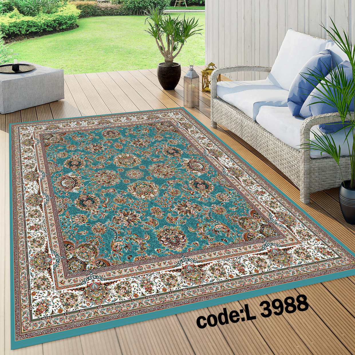روفرشی کشدار (کاور فرش) و فرشینه و پادری کالای خواب متین کد L 3988