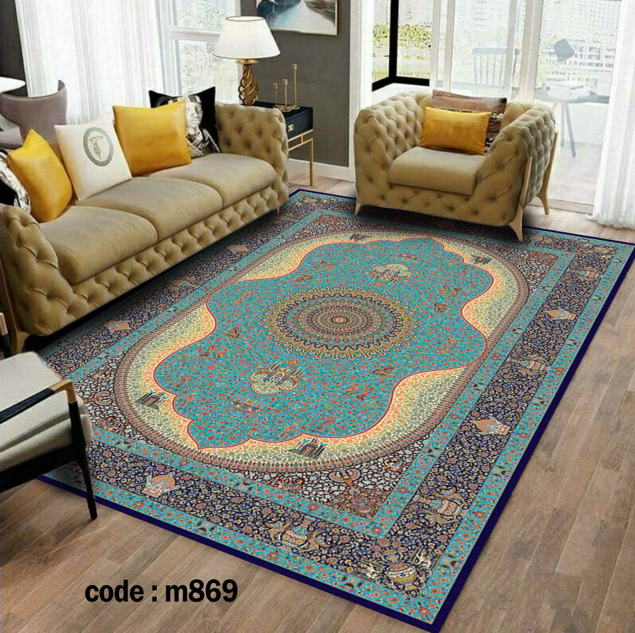 روفرشی کشدار (کاور فرش) و فرشینه و پادری کالای خواب متین کد m869