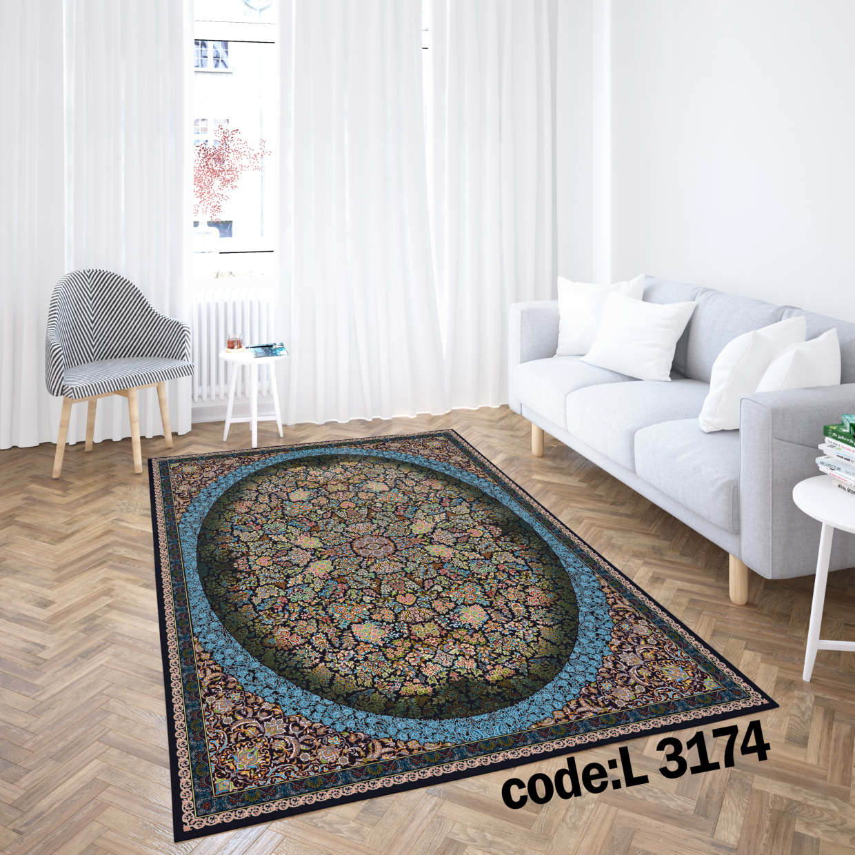 روفرشی کشدار (کاور فرش) و فرشینه و پادری کالای خواب متین کد L 3174