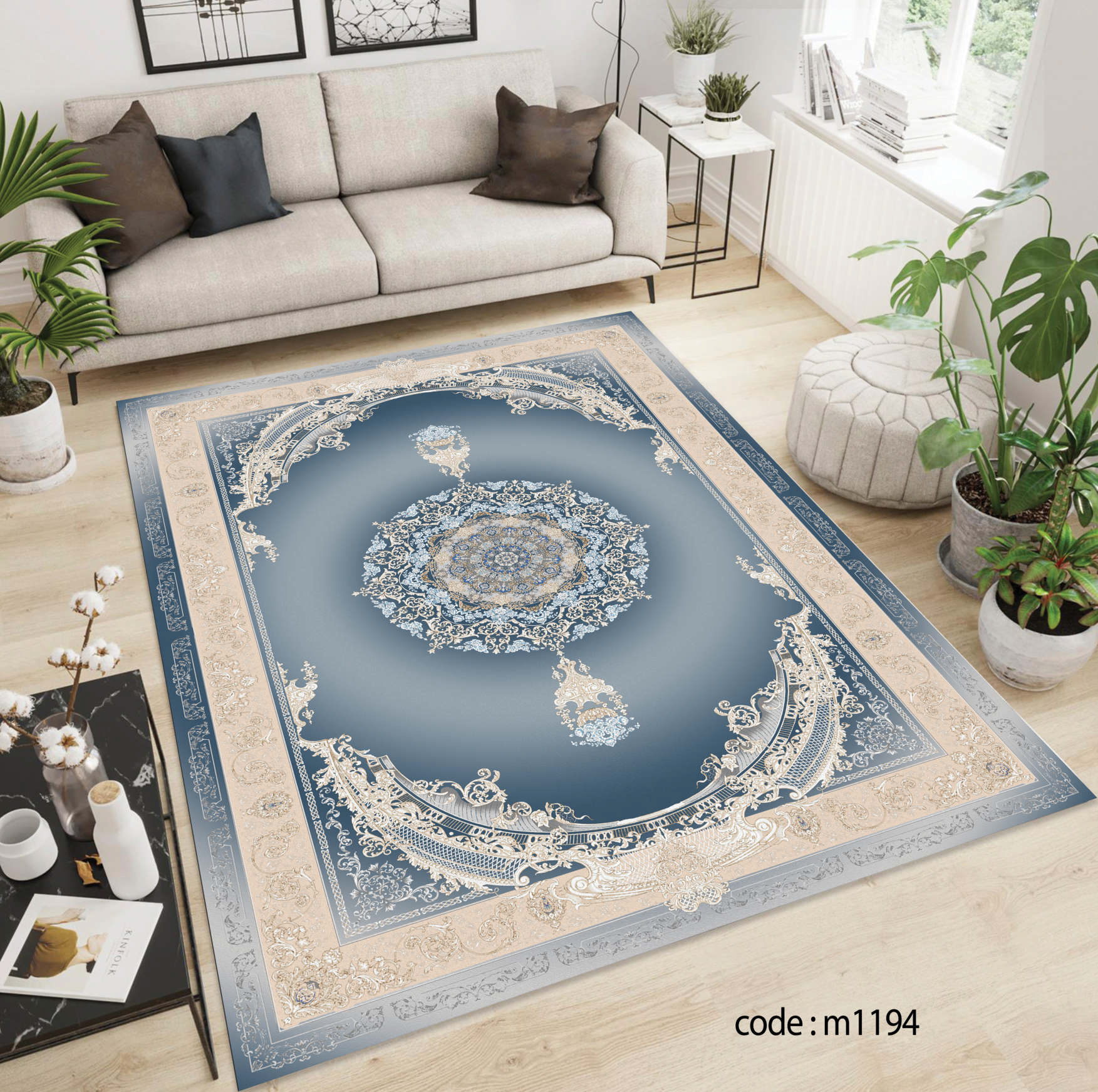 روفرشی کشدار (کاور فرش) و فرشینه و پادری کالای خواب متین کد m1194