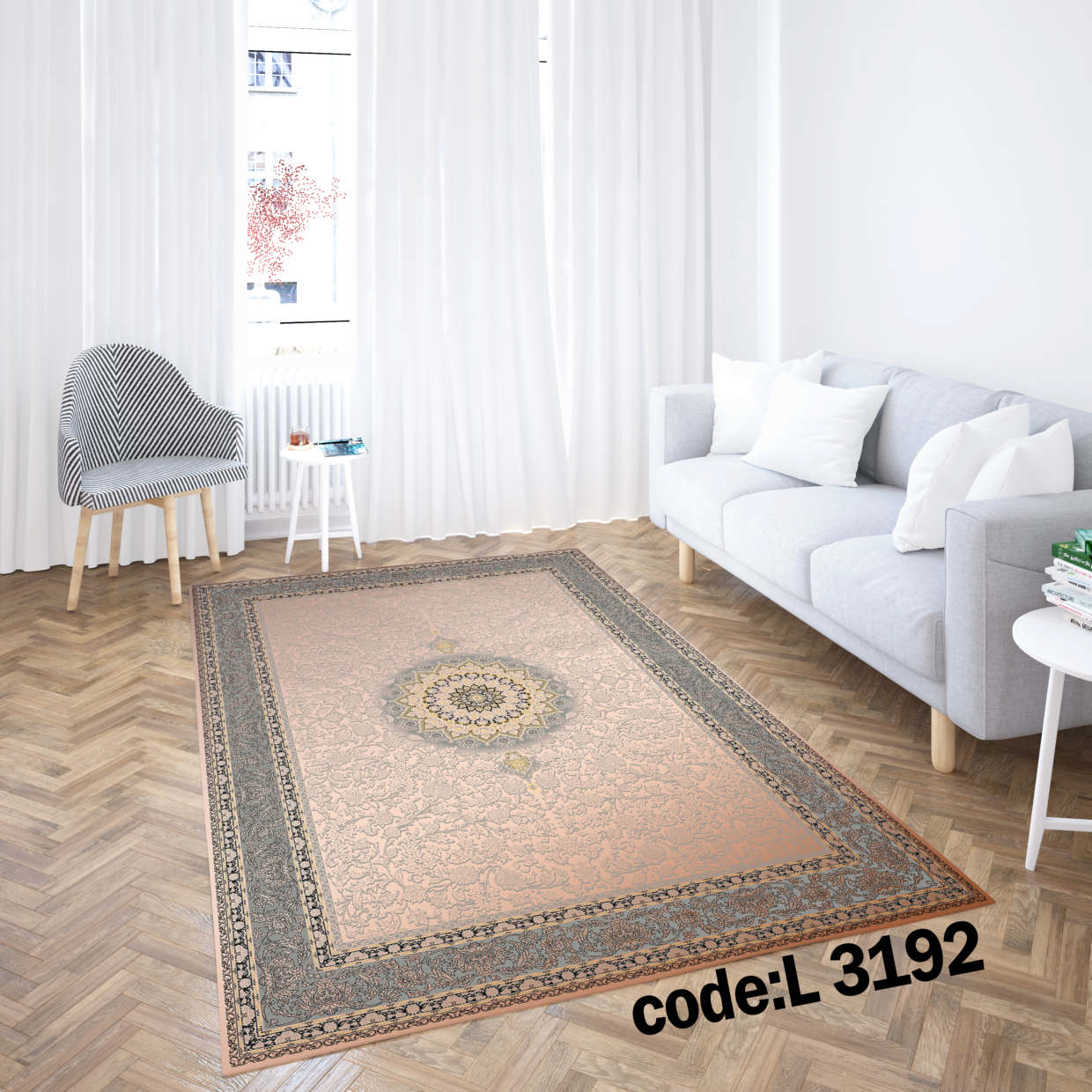 روفرشی کشدار (کاور فرش) و فرشینه و پادری کالای خواب متین کد L 3192