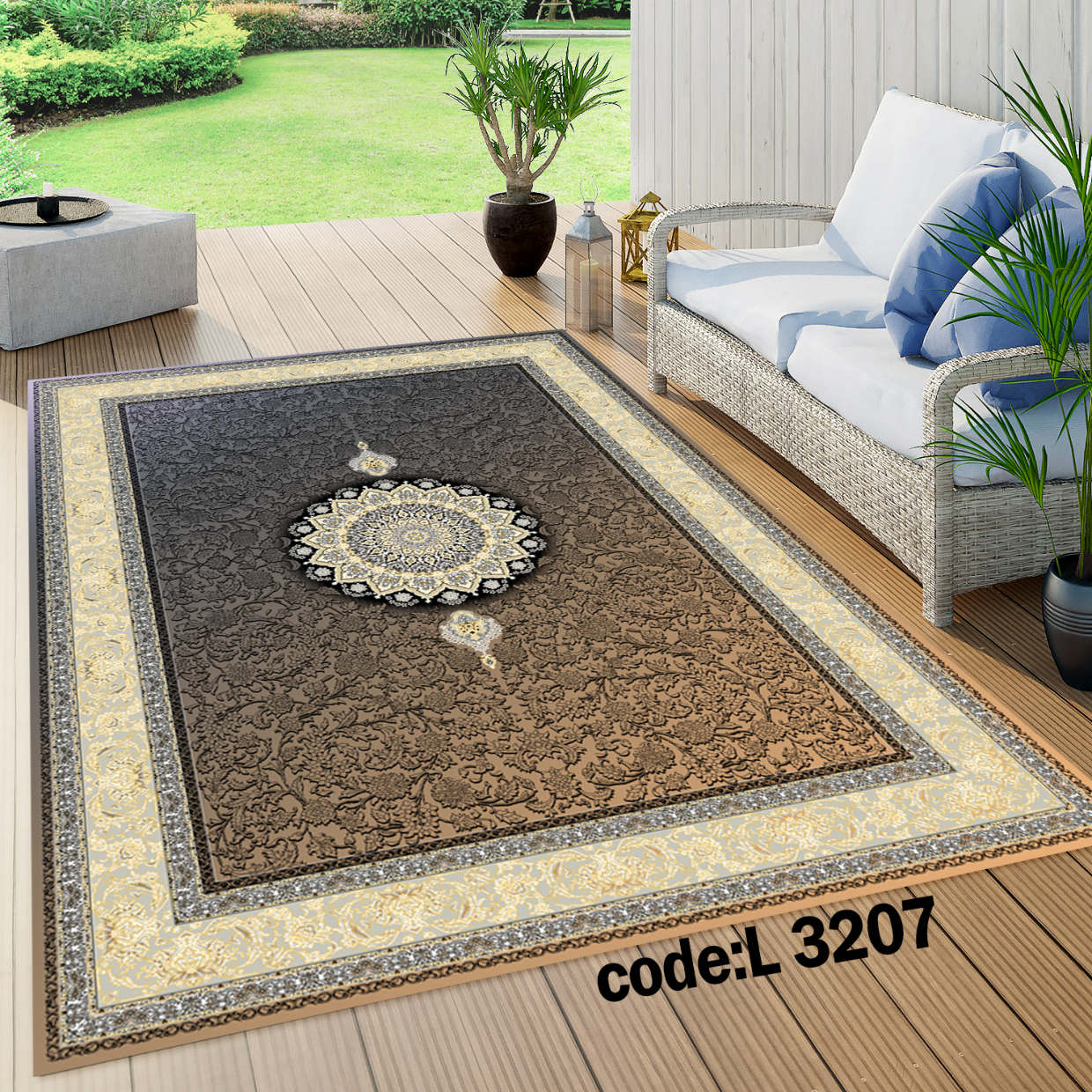 روفرشی کشدار (کاور فرش) و فرشینه و پادری کالای خواب متین کد L 3207