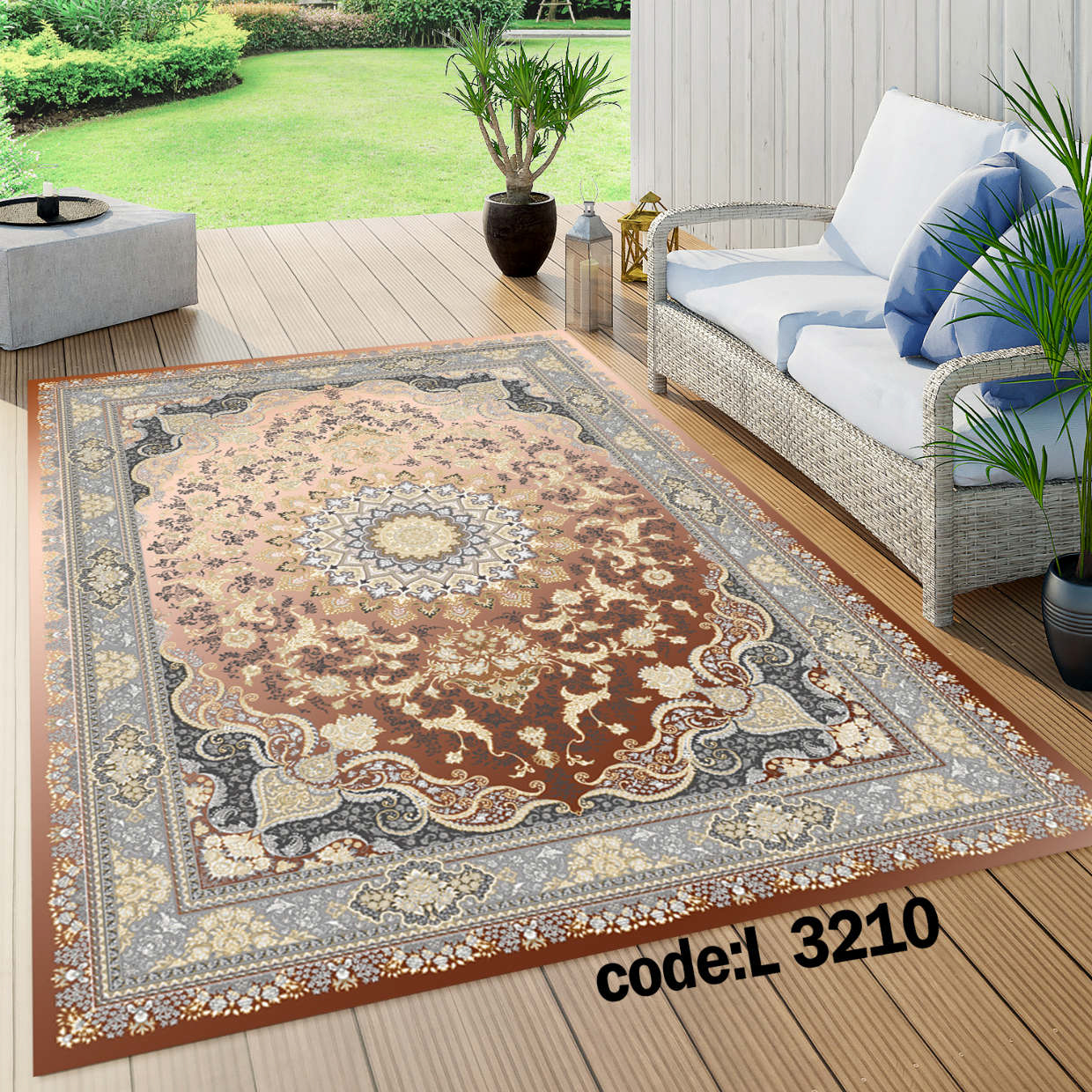 روفرشی کشدار (کاور فرش) و فرشینه و پادری کالای خواب متین کد L 3210