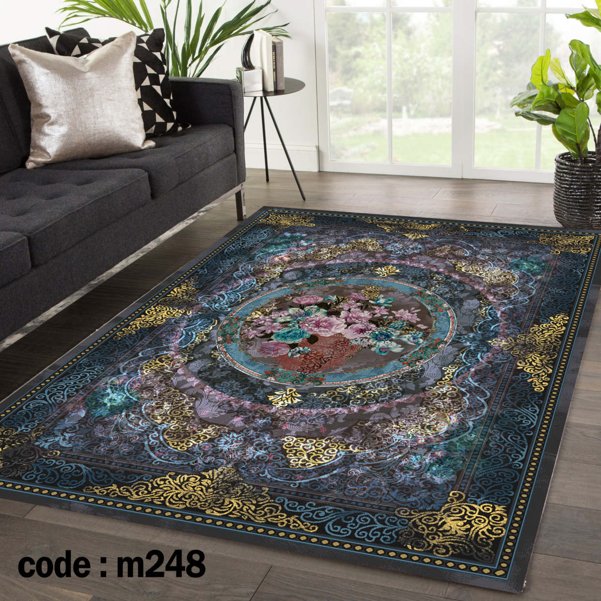 روفرشی کشدار (کاور فرش) و فرشینه و پادری کالای خواب متین کد m248