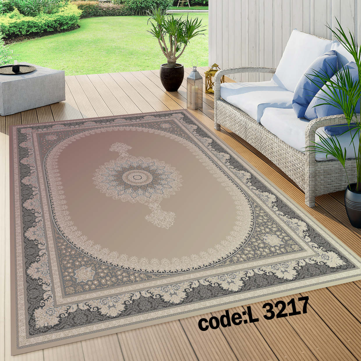 روفرشی کشدار (کاور فرش) و فرشینه و پادری کالای خواب متین کد L 3217