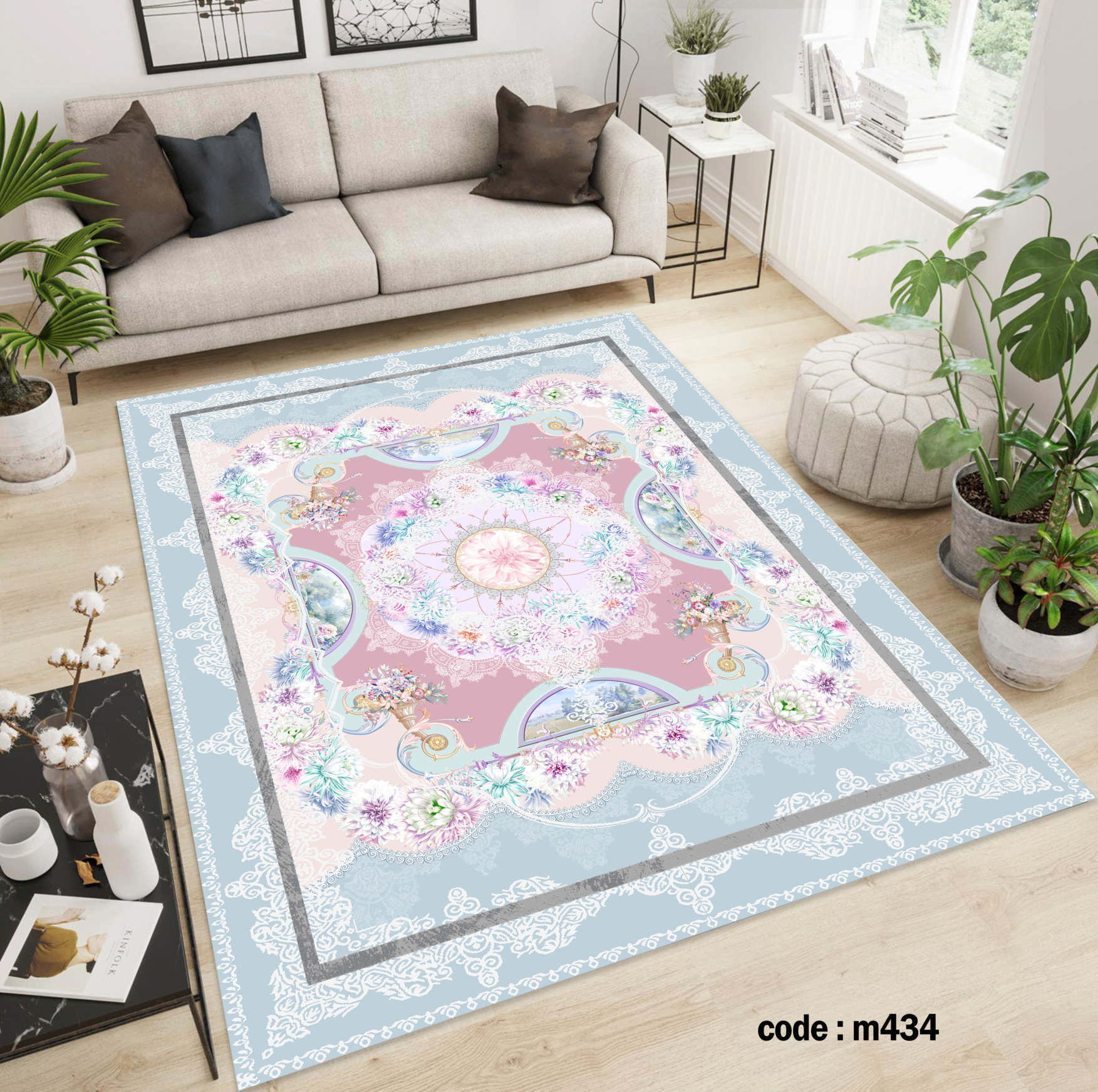 روفرشی کشدار (کاور فرش) و فرشینه و پادری کالای خواب متین کد m434