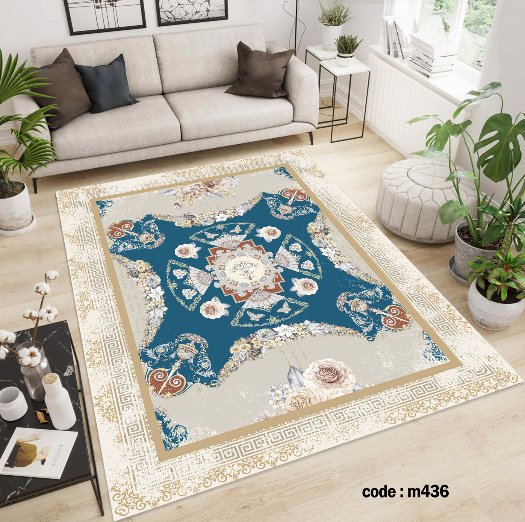 روفرشی کشدار (کاور فرش) و فرشینه و پادری کالای خواب متین کد m436