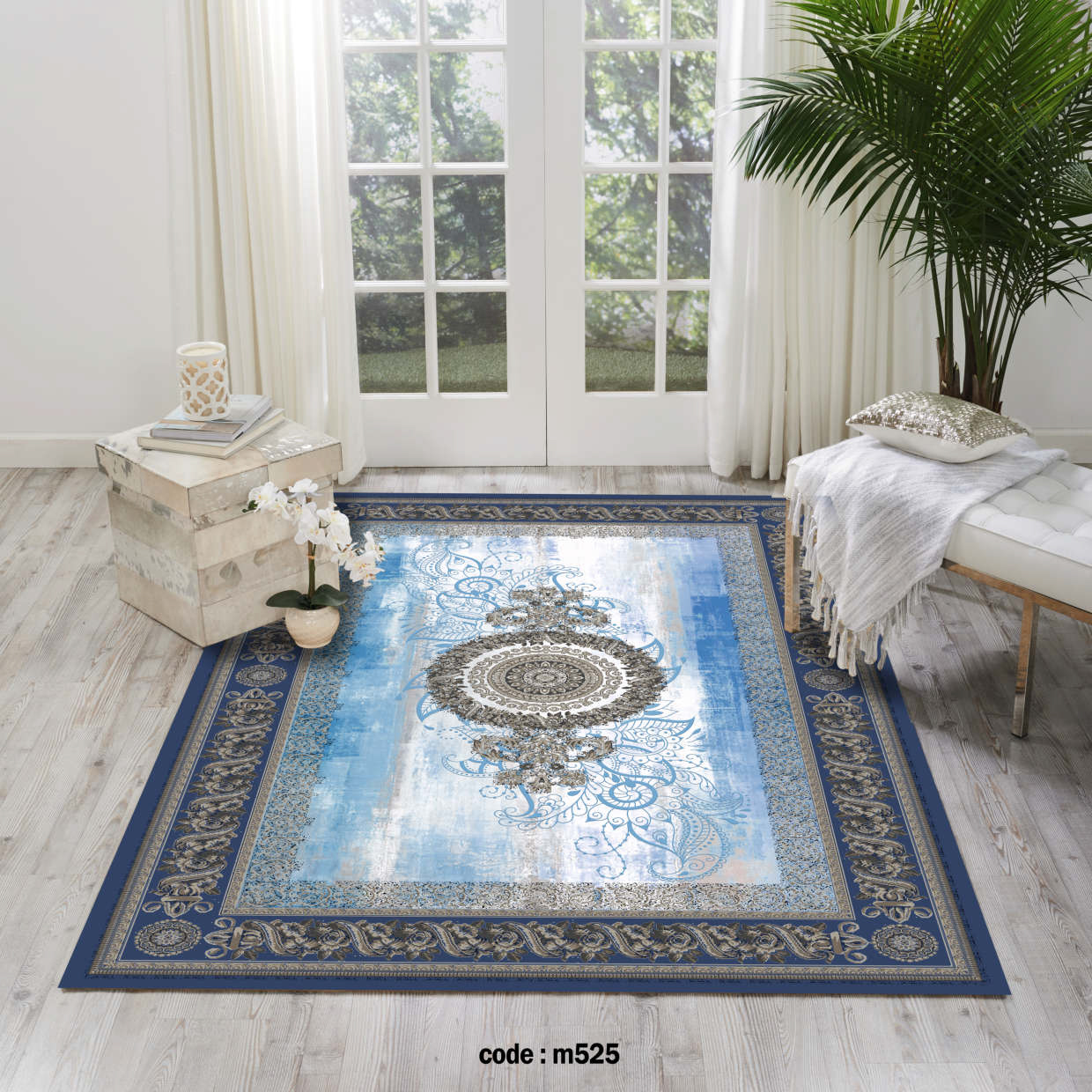 روفرشی کشدار (کاور فرش) و فرشینه و پادری کالای خواب متین کد m525