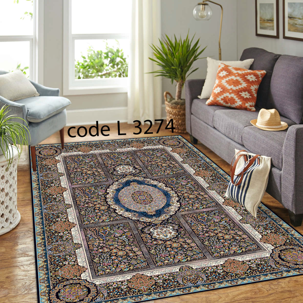 روفرشی کشدار (کاور فرش) و فرشینه و پادری کالای خواب متین کد L 3274