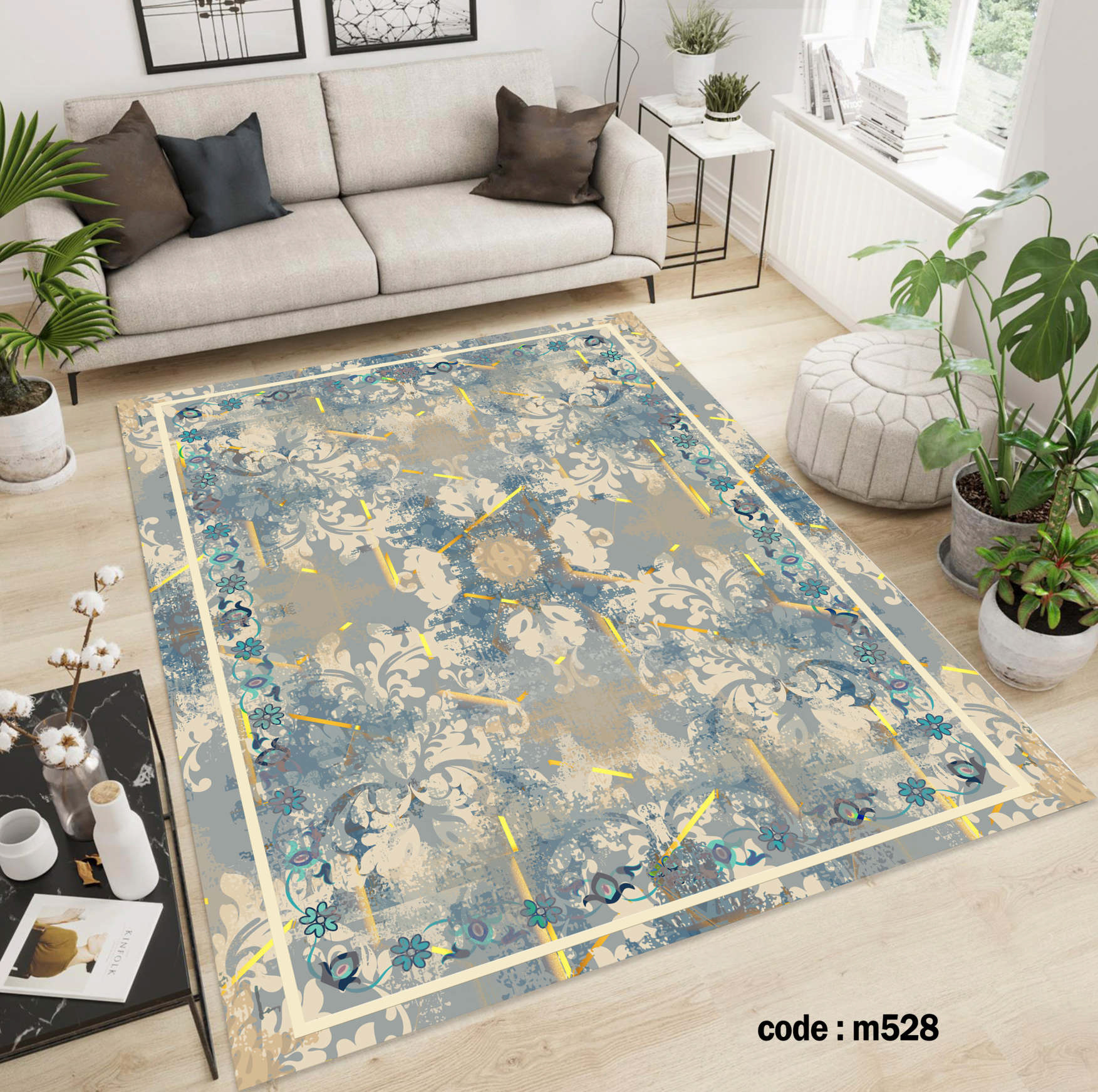 روفرشی کشدار (کاور فرش) و فرشینه و پادری کالای خواب متین کد m528