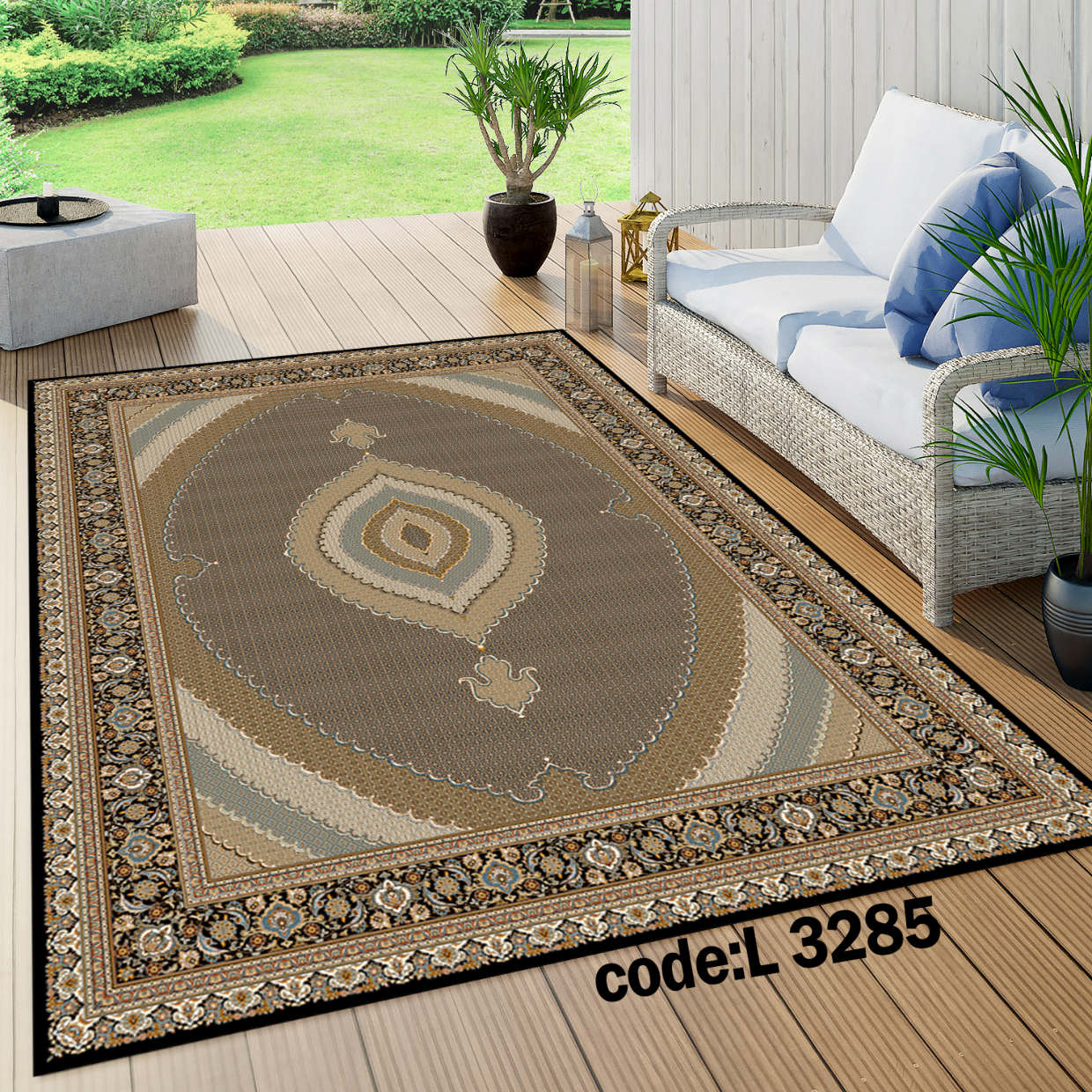 روفرشی کشدار (کاور فرش) و فرشینه و پادری کالای خواب متین کد L 3285