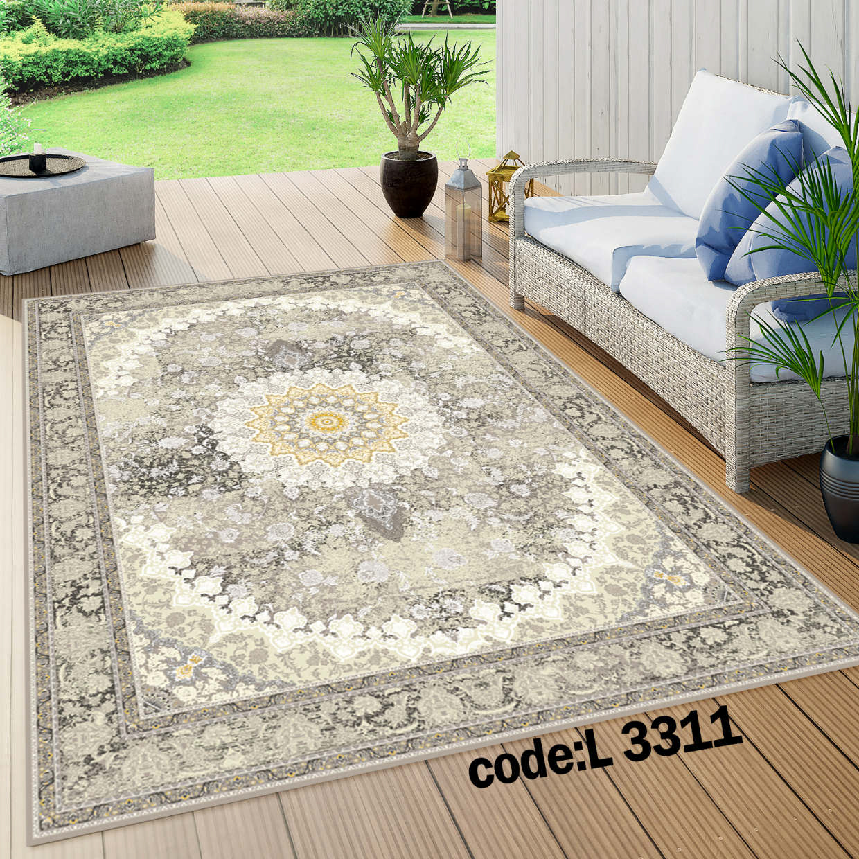 روفرشی کشدار (کاور فرش) و فرشینه و پادری کالای خواب متین کد L 3311