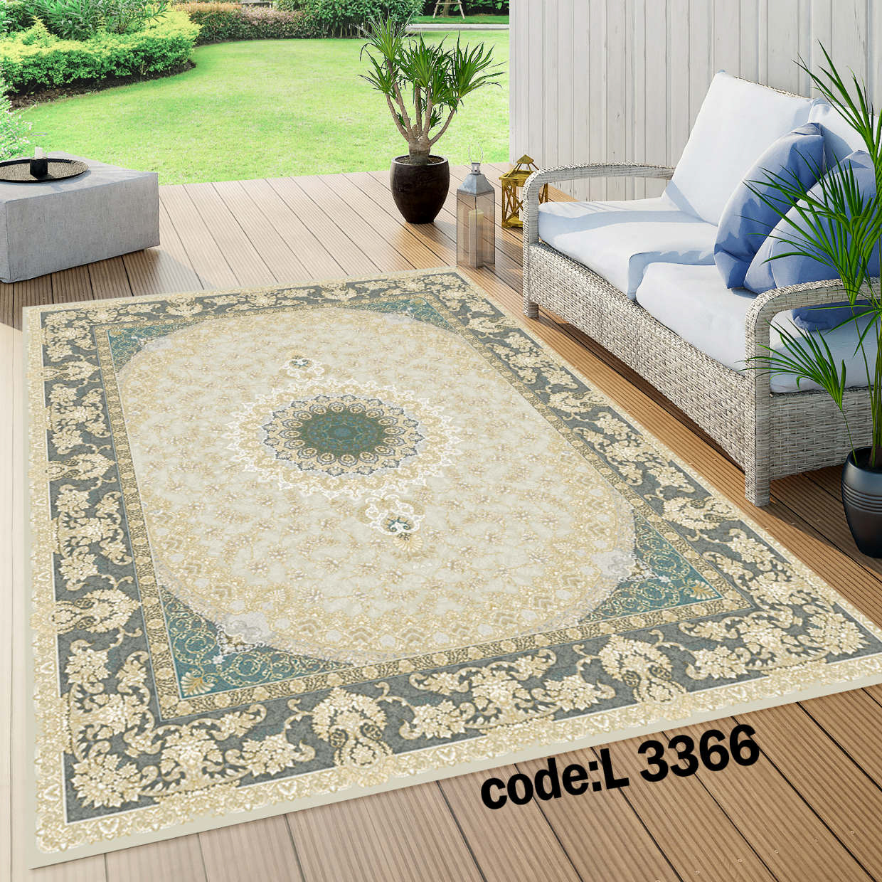 روفرشی کشدار (کاور فرش) و فرشینه و پادری کالای خواب متین کد L 3366
