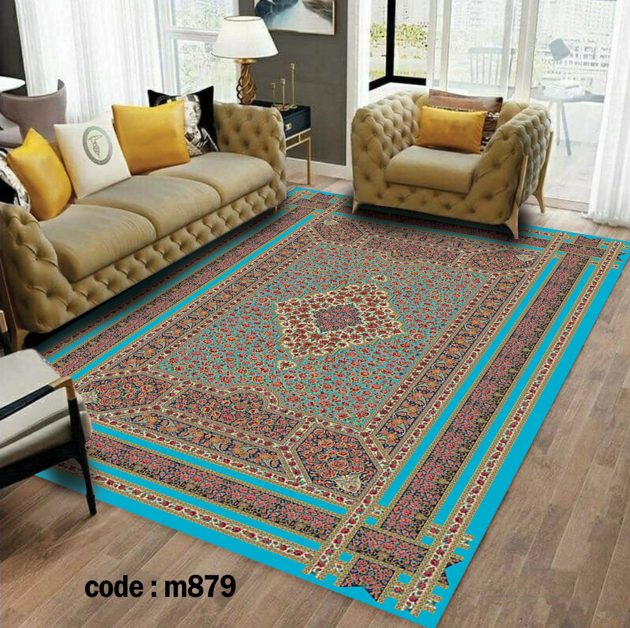 روفرشی کشدار (کاور فرش) و فرشینه و پادری کالای خواب متین کد m879
