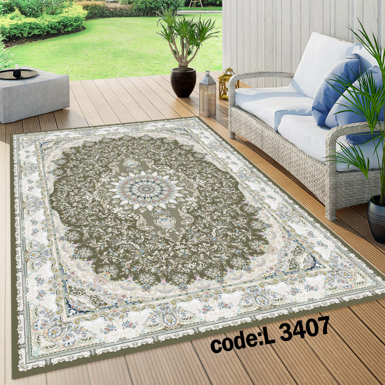 روفرشی کشدار (کاور فرش) و فرشینه و پادری کالای خواب متین کد L 3407