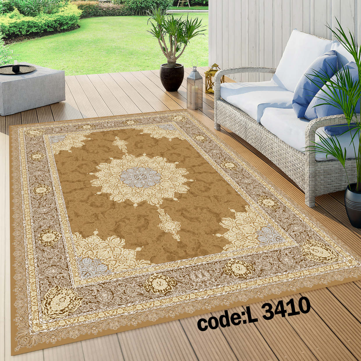روفرشی کشدار (کاور فرش) و فرشینه و پادری کالای خواب متین کد L 3410