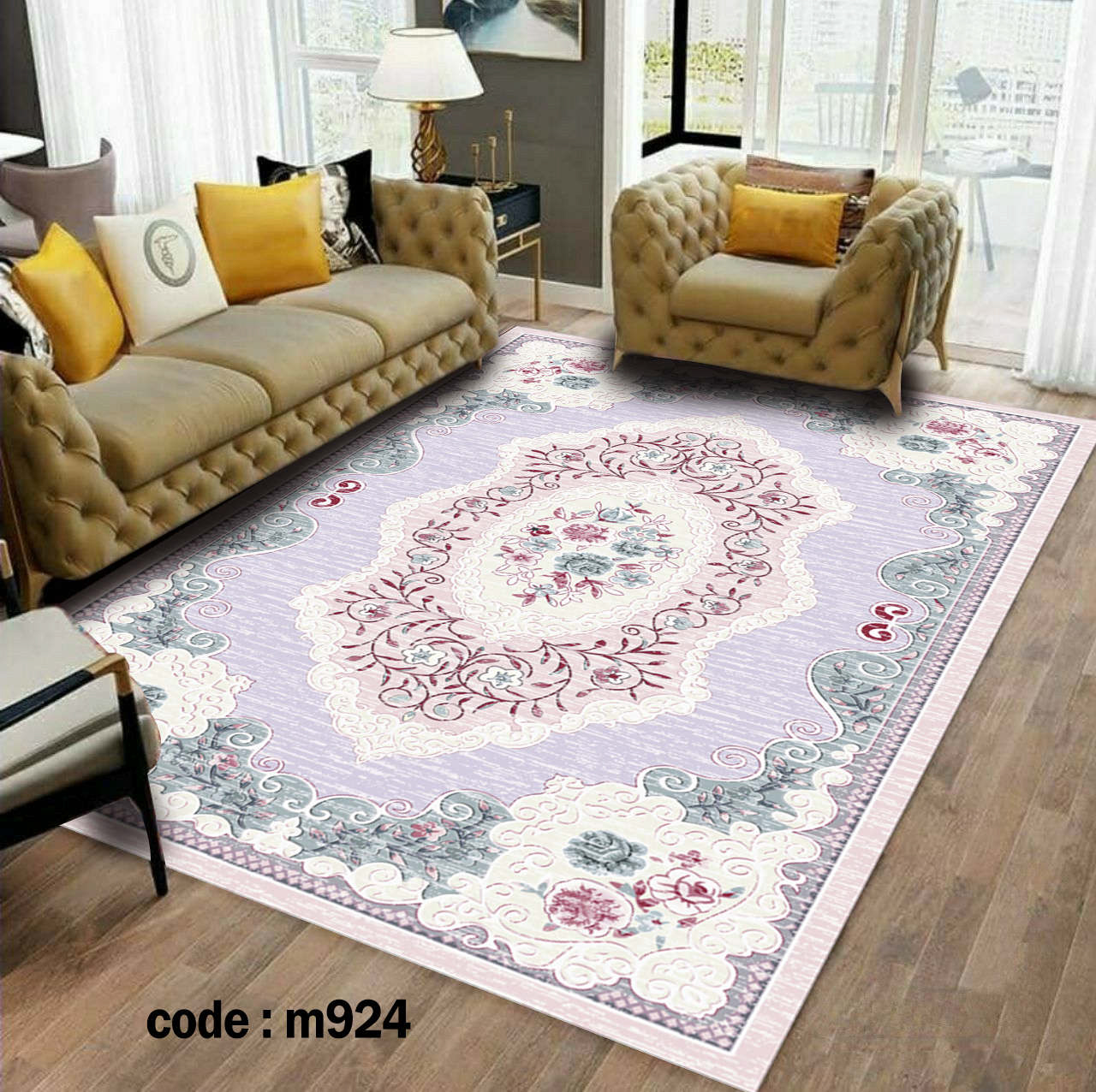 روفرشی کشدار (کاور فرش) و فرشینه و پادری کالای خواب متین کد m924