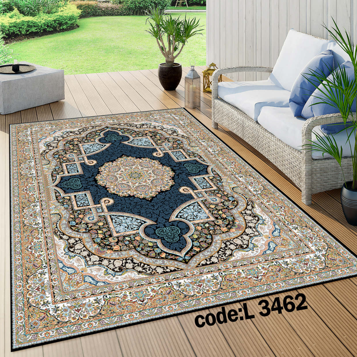 روفرشی کشدار (کاور فرش) و فرشینه و پادری کالای خواب متین کد L 3462
