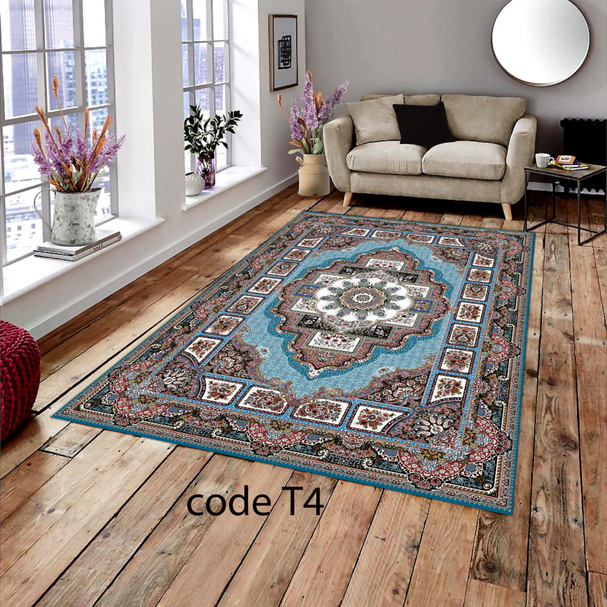 روفرشی کشدار (کاور فرش) و فرشینه و پادری کالای خواب متین کد T4