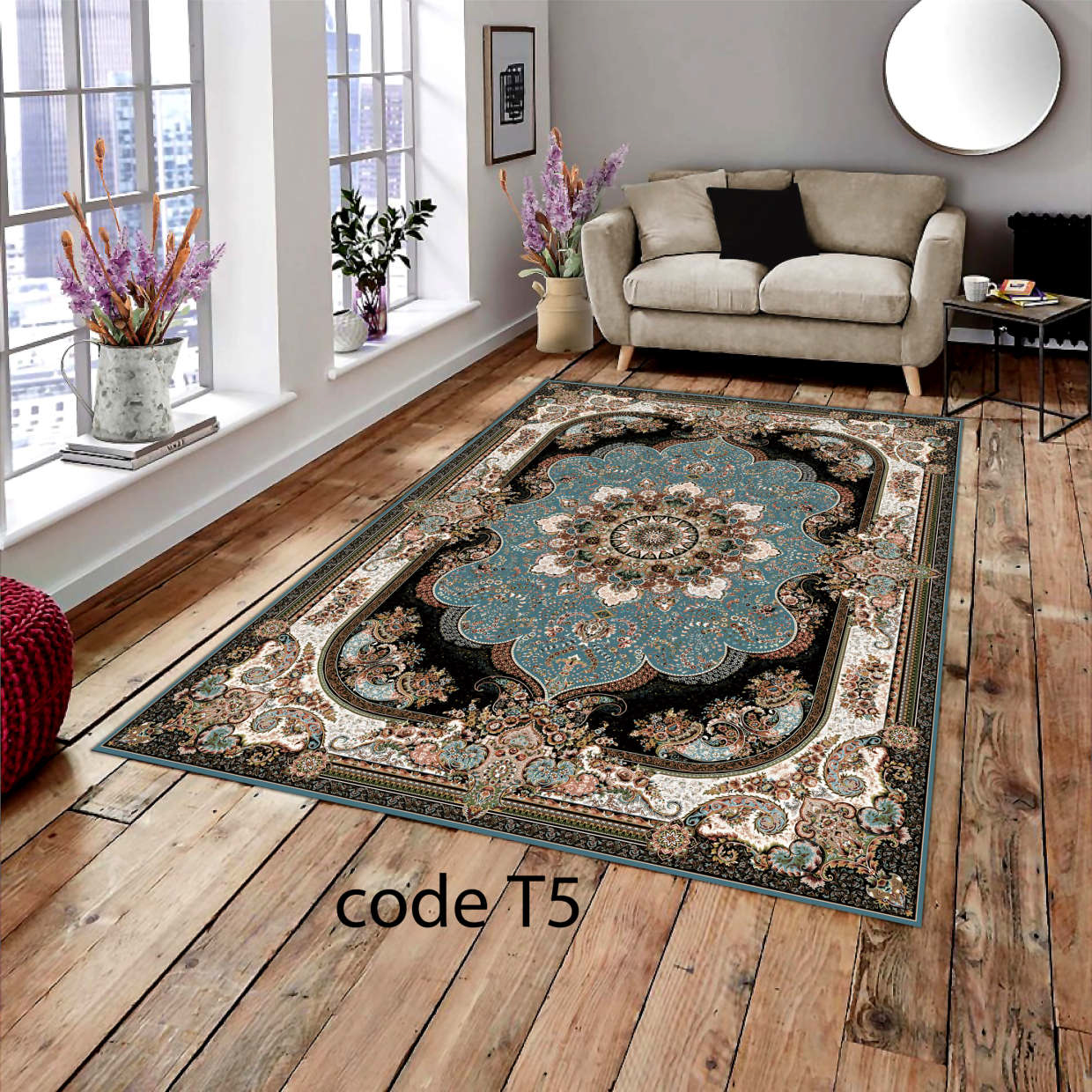 روفرشی کشدار (کاور فرش) و فرشینه و پادری کالای خواب متین کد T5