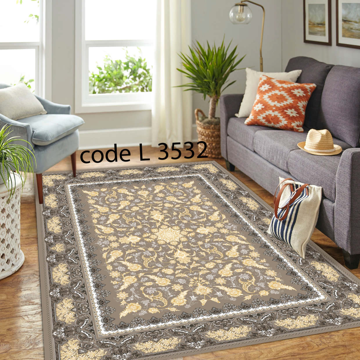 روفرشی کشدار (کاور فرش) و فرشینه و پادری کالای خواب متین کد L 3532