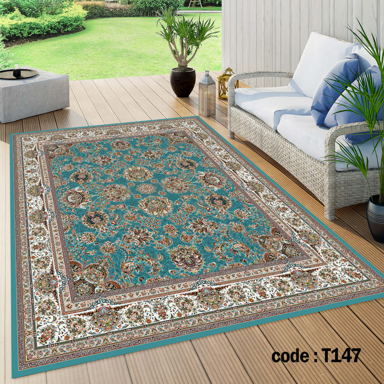 روفرشی کشدار (کاور فرش) و فرشینه و پادری کالای خواب متین کد T147