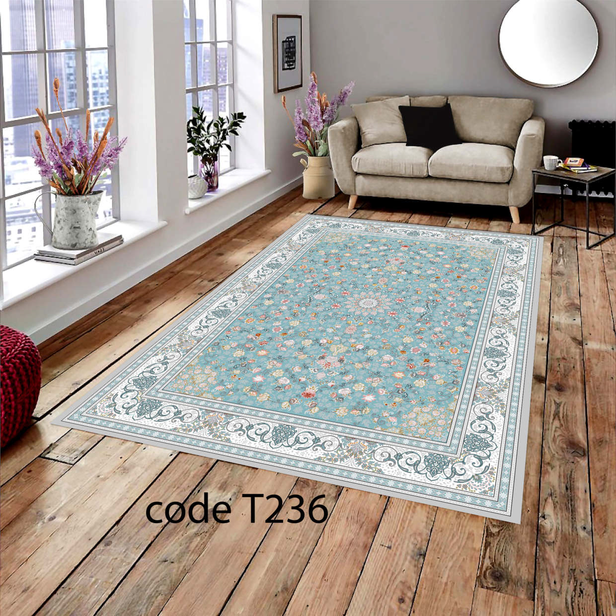 روفرشی کشدار (کاور فرش) و فرشینه و پادری کالای خواب متین کد T236