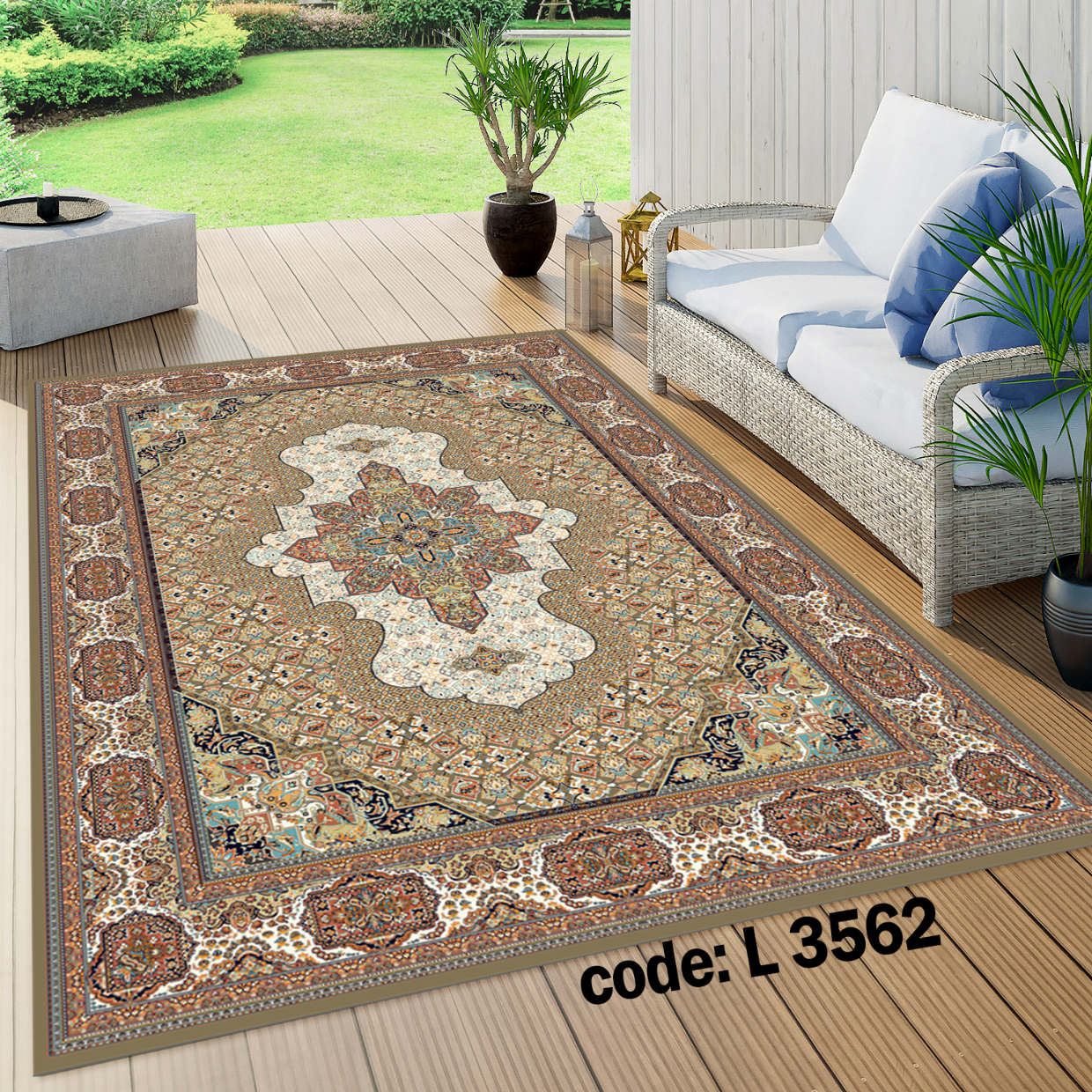 روفرشی کشدار (کاور فرش) و فرشینه و پادری کالای خواب متین کد L 3562