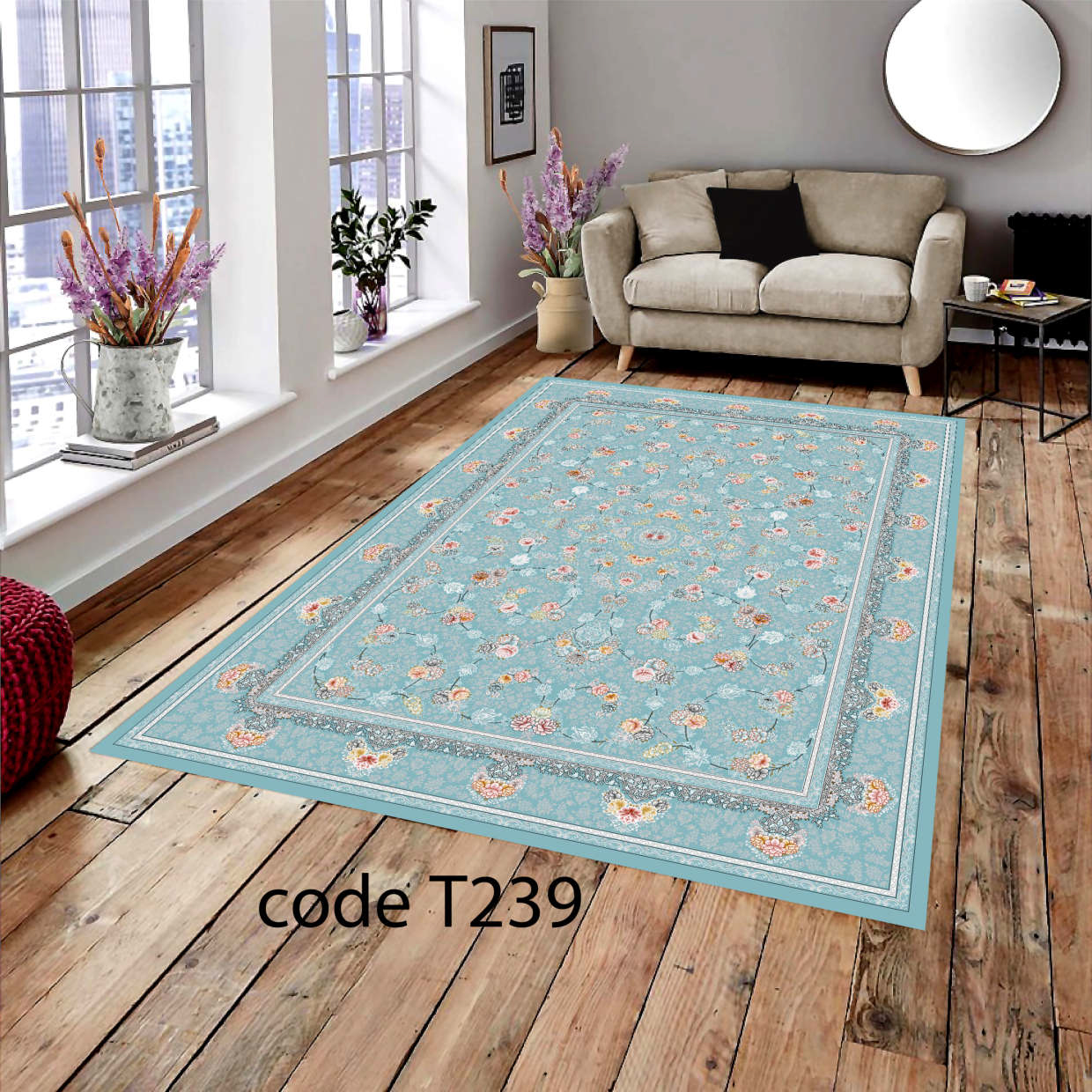 روفرشی کشدار (کاور فرش) و فرشینه و پادری کالای خواب متین کد T239