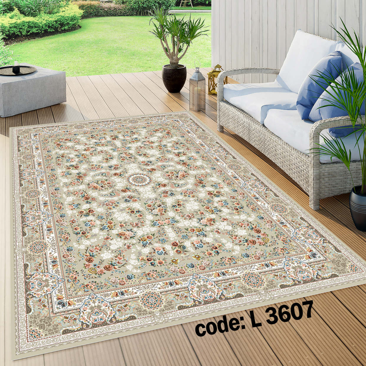 روفرشی کشدار (کاور فرش) و فرشینه و پادری کالای خواب متین کد L 3607