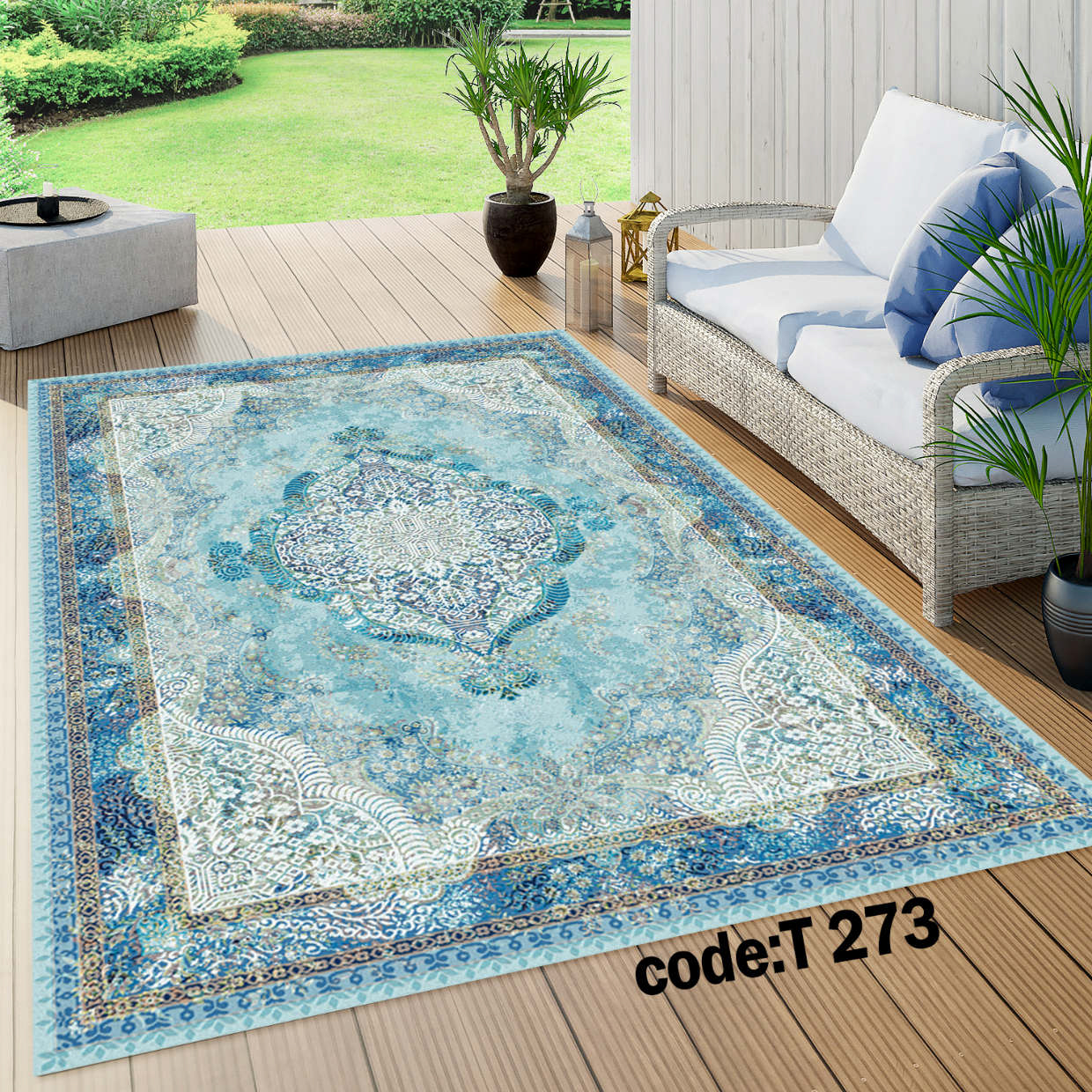 روفرشی کشدار (کاور فرش) و فرشینه و پادری کالای خواب متین کد T 273