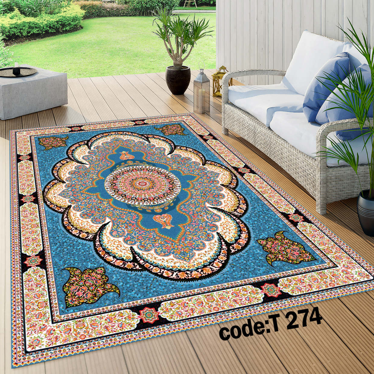 روفرشی کشدار (کاور فرش) و فرشینه و پادری کالای خواب متین کد T 274