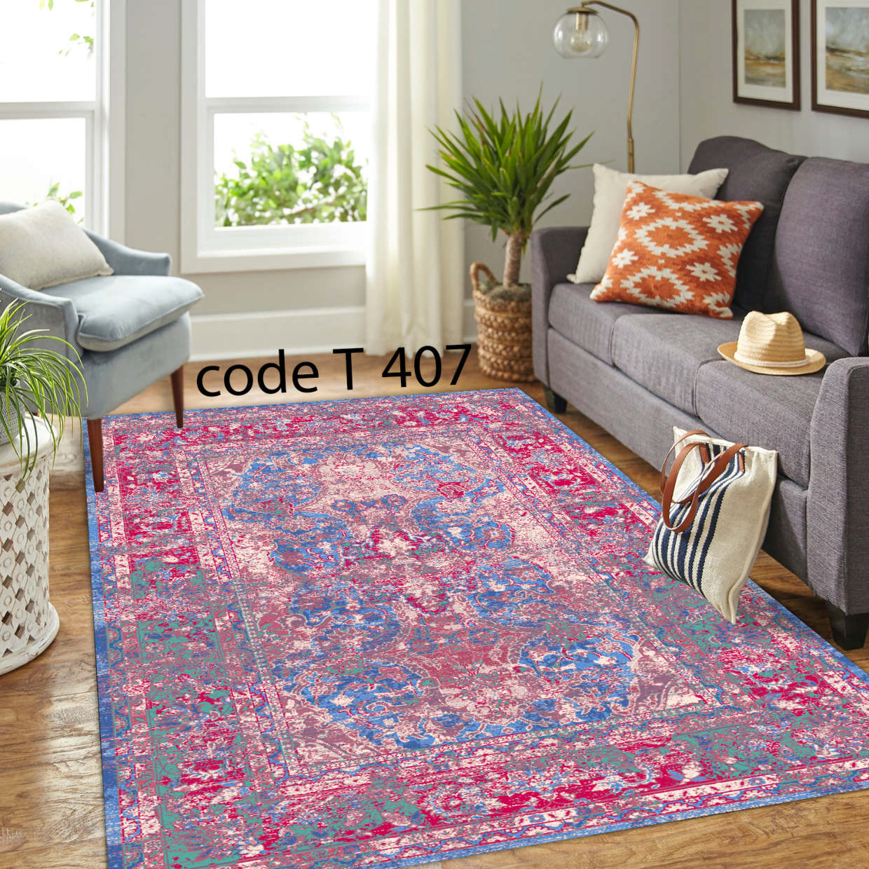 روفرشی کشدار (کاور فرش) و فرشینه و پادری کالای خواب متین کد T 407