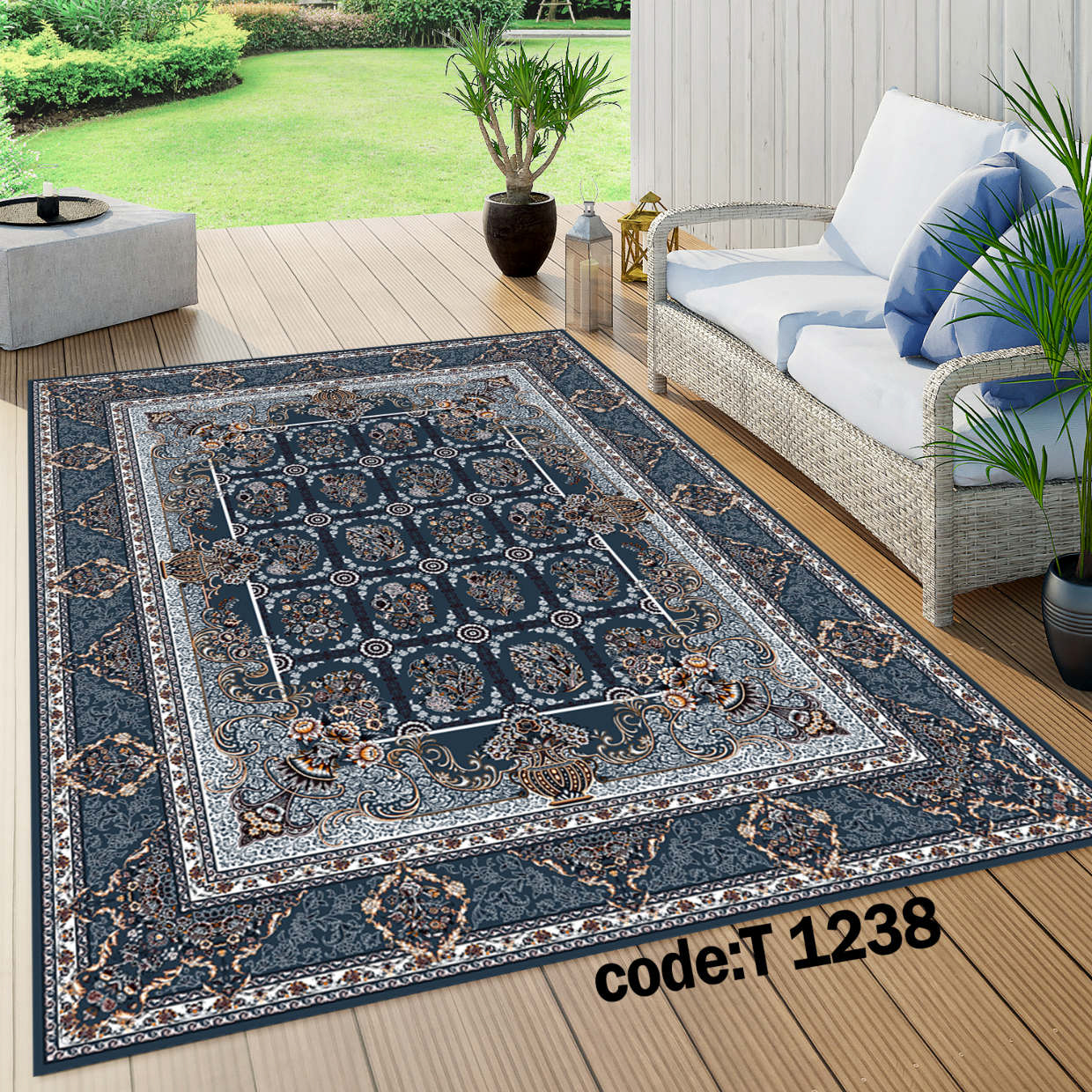 روفرشی کشدار (کاور فرش) و فرشینه و پادری کالای خواب متین کد T 1238