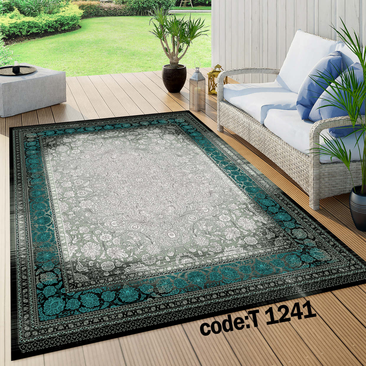 روفرشی کشدار (کاور فرش) و فرشینه و پادری کالای خواب متین کد T 1241