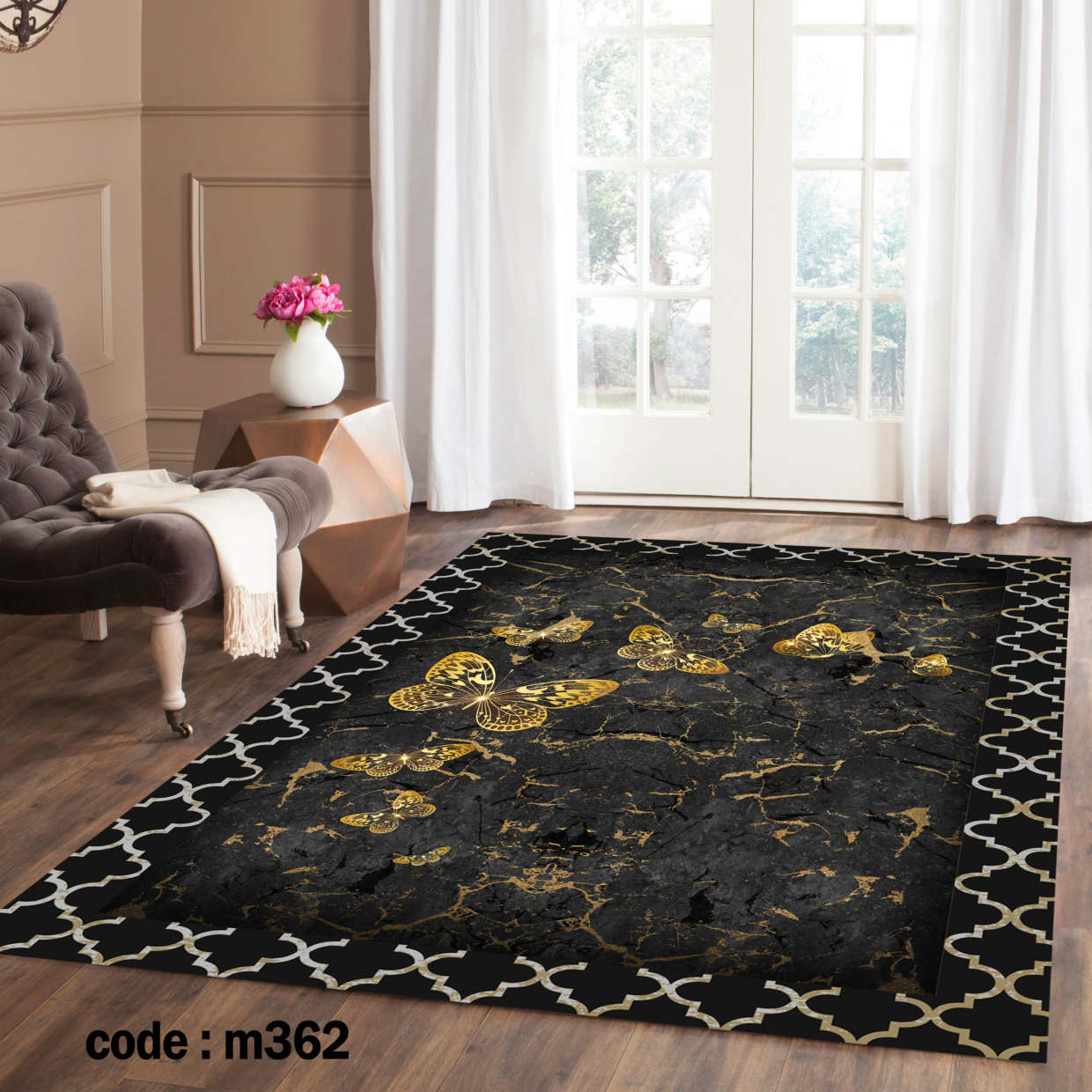 روفرشی کشدار (کاور فرش) و فرشینه و پادری کالای خواب متین کد m362
